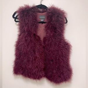 Club Monaco burgundy feather vest